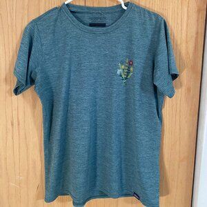 Patagonia Womens Medium Teal Power Plants T-Shirt